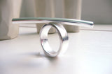 Zen Minimalist Contemporary Modern Sterling Silver Ring