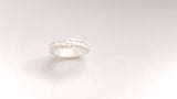 Sterling Silver Lace Pattern White Ring