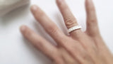 Sterling Silver Lace Pattern White Ring