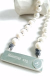 Micro Mosaic and Pearls Necklace with Sterling Silver 925