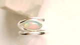 Opal Marquise Cut, Sterling Silver Ring, Natural Opal Ring, Modern