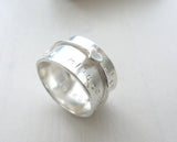 Romantic Daisy Flower Sterling Silver Spinner Ring