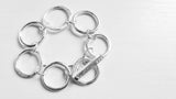 Modern sterling silver bracelet round links by Stilosissima