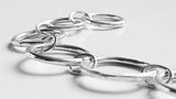 Modern sterling silver bracelet round links