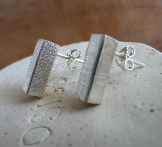 Minimalist Sterling Silver Post Earrings