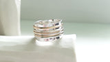 Sterling Silver and 14 K Gold Spinner Ring