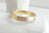 14 k yellow gold hammered wedding band - Isabella Cascio Greggio